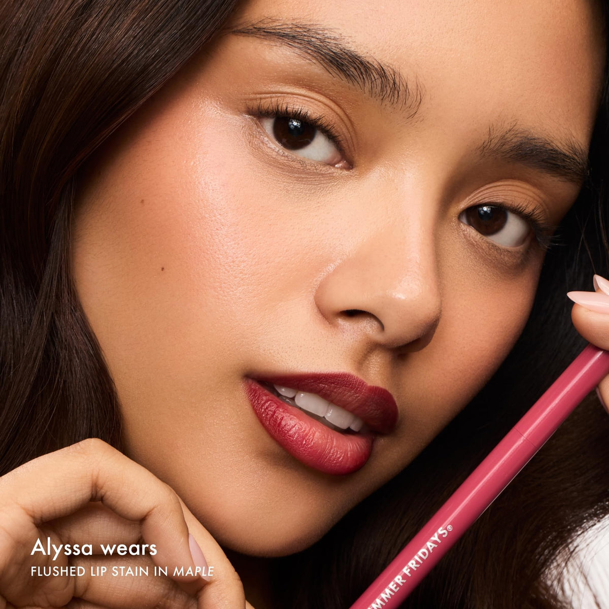 Summer Fridays Flushed Lip Stain Liner, 12hr Wear & Transfer-Proof, Rosette