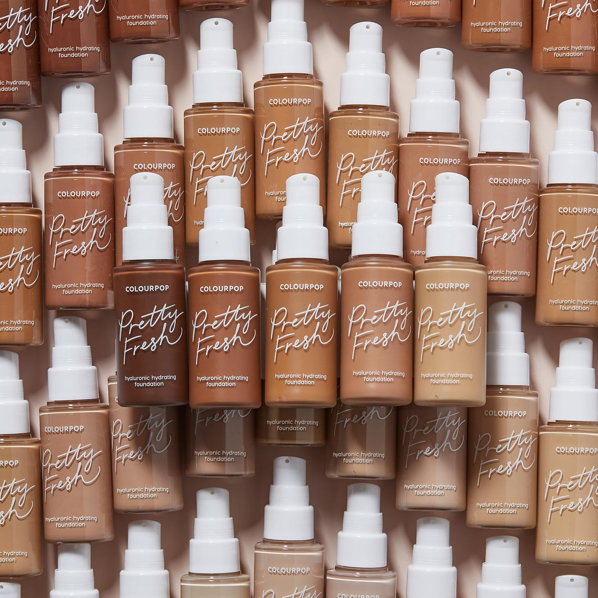 ColourPop Pretty Fresh Liquid Foundation - Hydrating Foundation with Medium, Buildable Coverage & a Natural Finish - Enriched with Hyaluronic Acid & Coconut Water - Light 70W (1 oz)