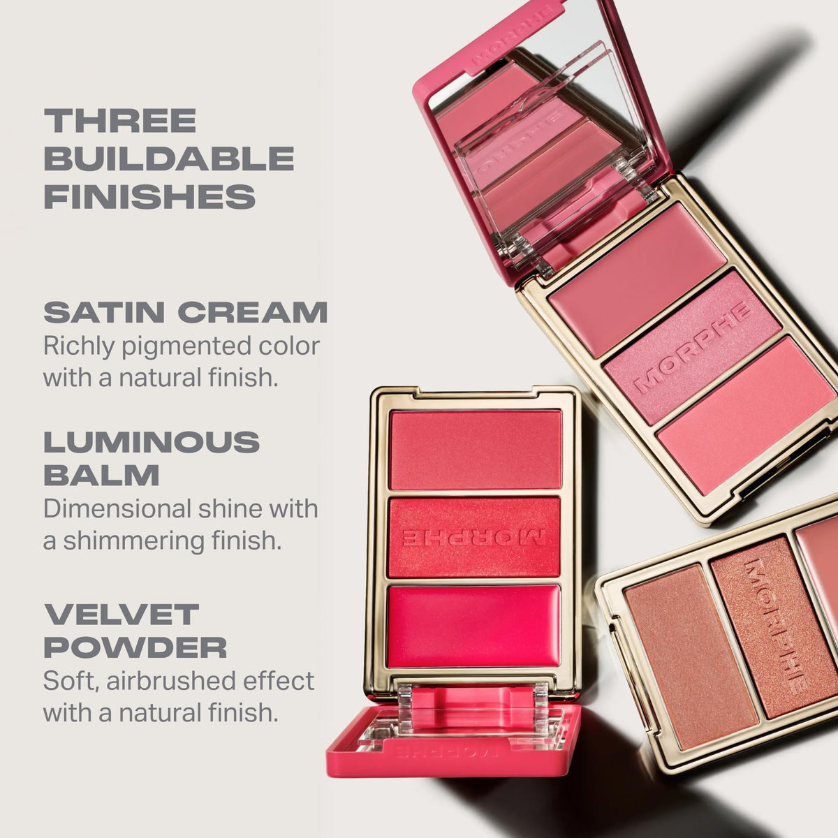Morphe Cheek Thrills Multi-Finish Face Trio, After Party, 0.38 oz