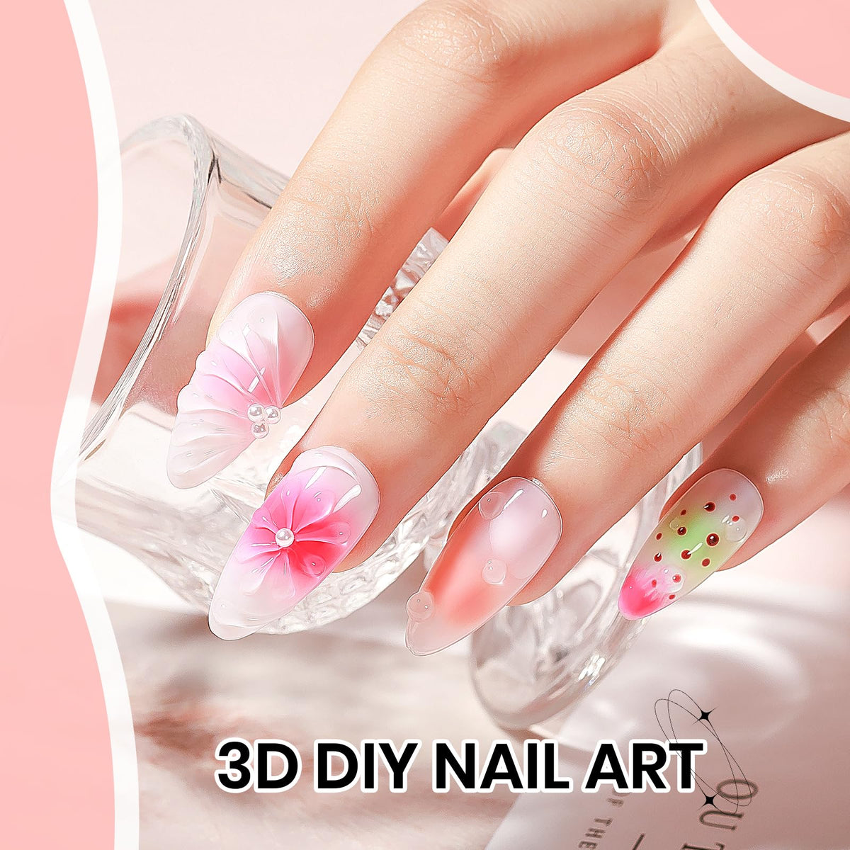 3D Gel for Nail Art, Clear 3d Sculpting Gel for Nail Art