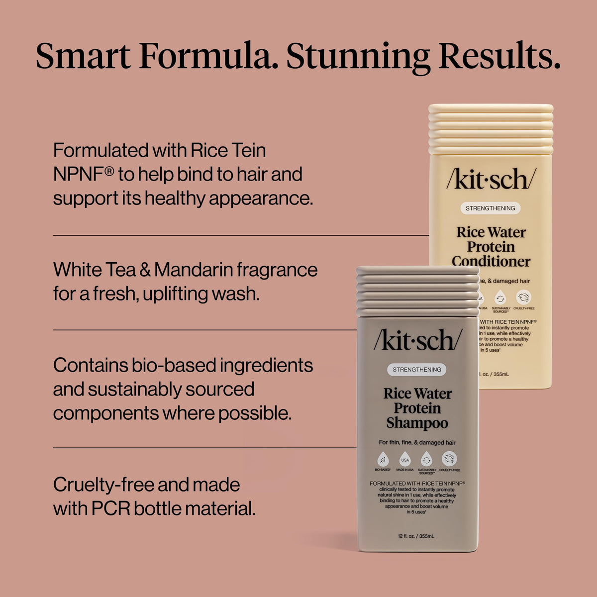 Kitsch Rosemary & Biotin Shampoo and Conditioner Set – Made in USA