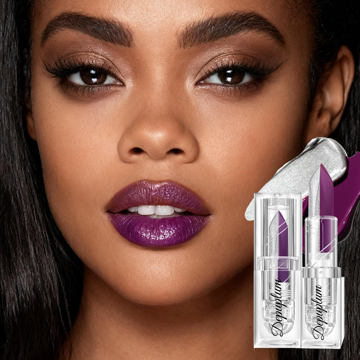 Depuplum Black Lipstick Glitter Red Lipstick Ombre Lips Dual Tone