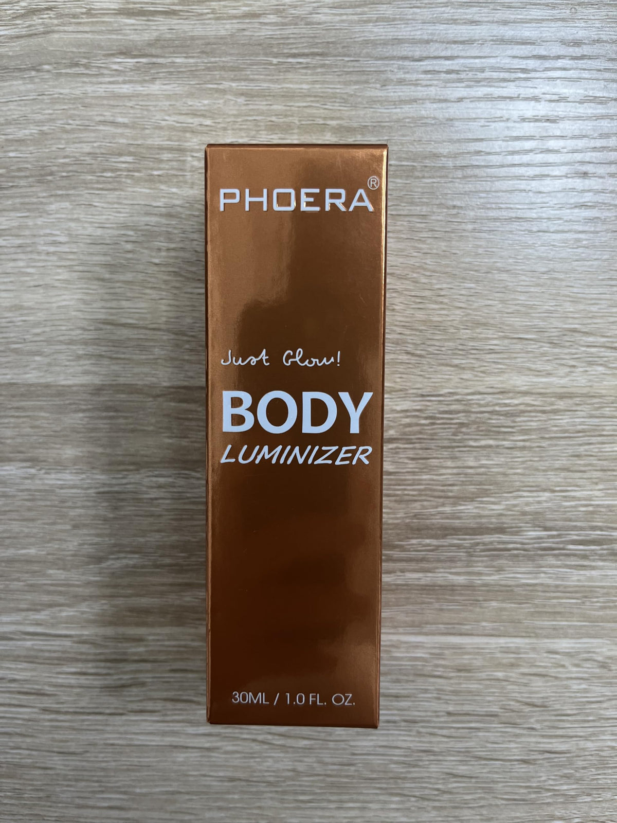 Body Shimmer Oil, Rose Gold Natural Glow Luminizer, Brush Include, 1oz