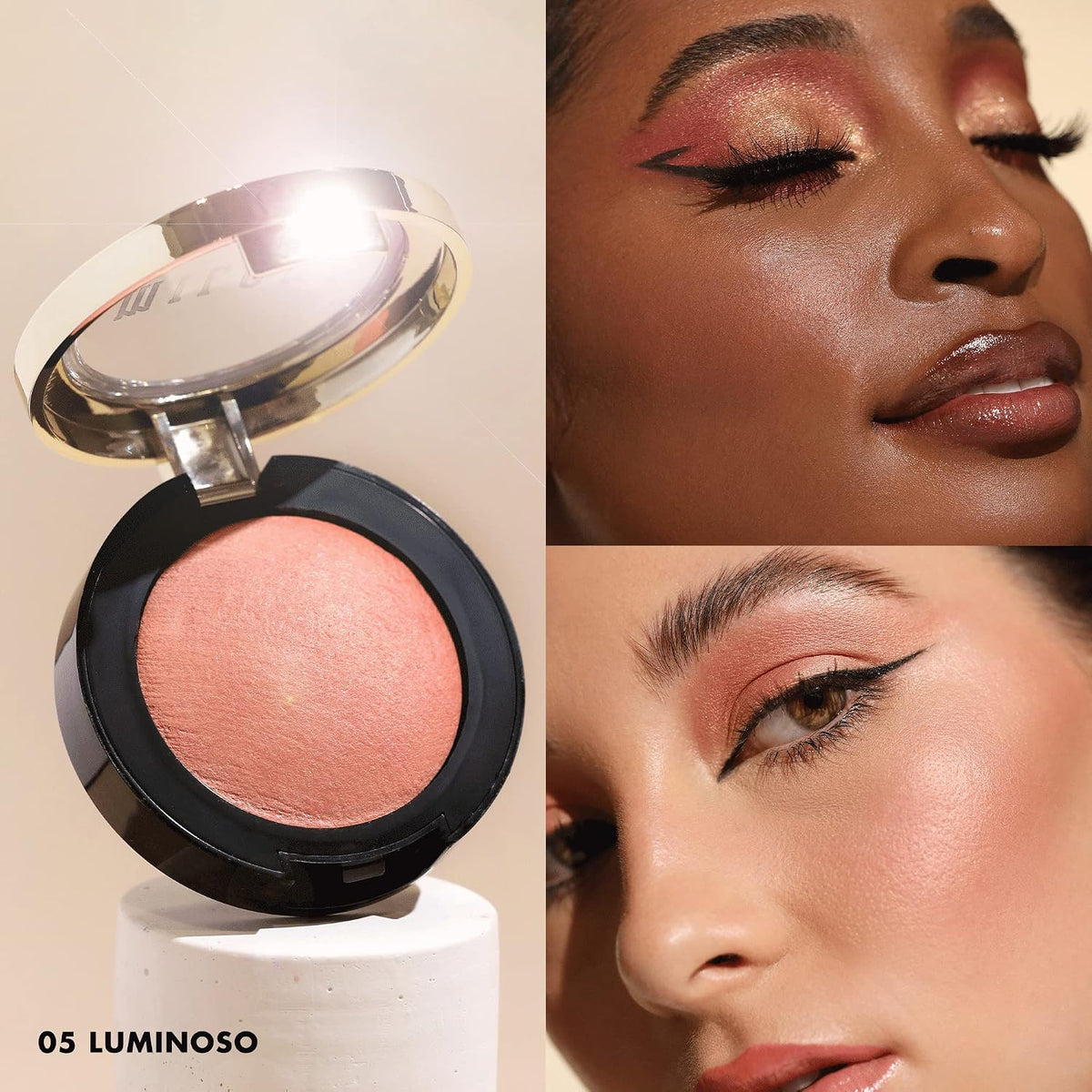 Milani Baked Blush, Makeup Powder Blush for Cheeks - Luminoso