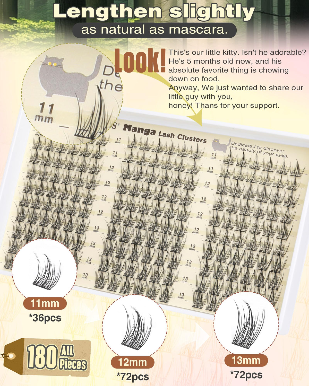 Goddvenus Lash Clusters Kit Wispy Eyelash Clusters Lashes Natural DIY Lash Extension Kit 10-16mm Cluster Eyelash Extensions Kit 300pcs C Curl Individual Lashes Cluster Eyelash (No Tweezers)