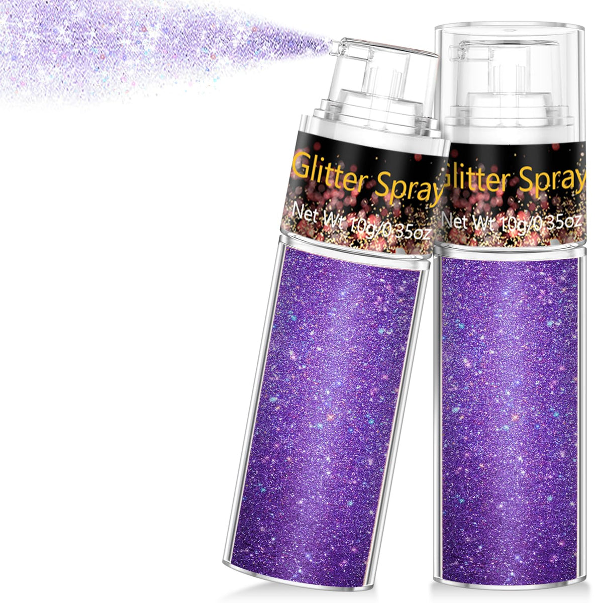 Scarman Hair and Body Glitter Spray, 1PC Glint-Rainbow Hairspray Powder