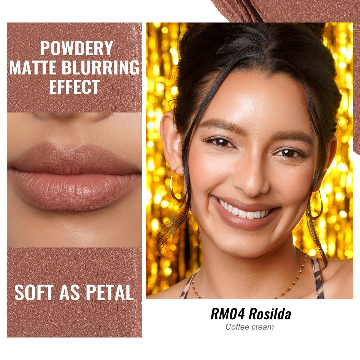 Oulac Red Matte Lipsticks for Women, Silky Velvet Matte Lipstick, Terracotta High Impact Lip Color, Soft Smooth Texture, Not Dry Lightweight Formula Infused with Vitamin E, RM06