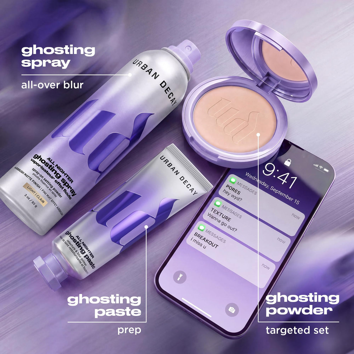 Urban Decay All Nighter Ghosting Makeup Setting Spray - Matte Powder Finish