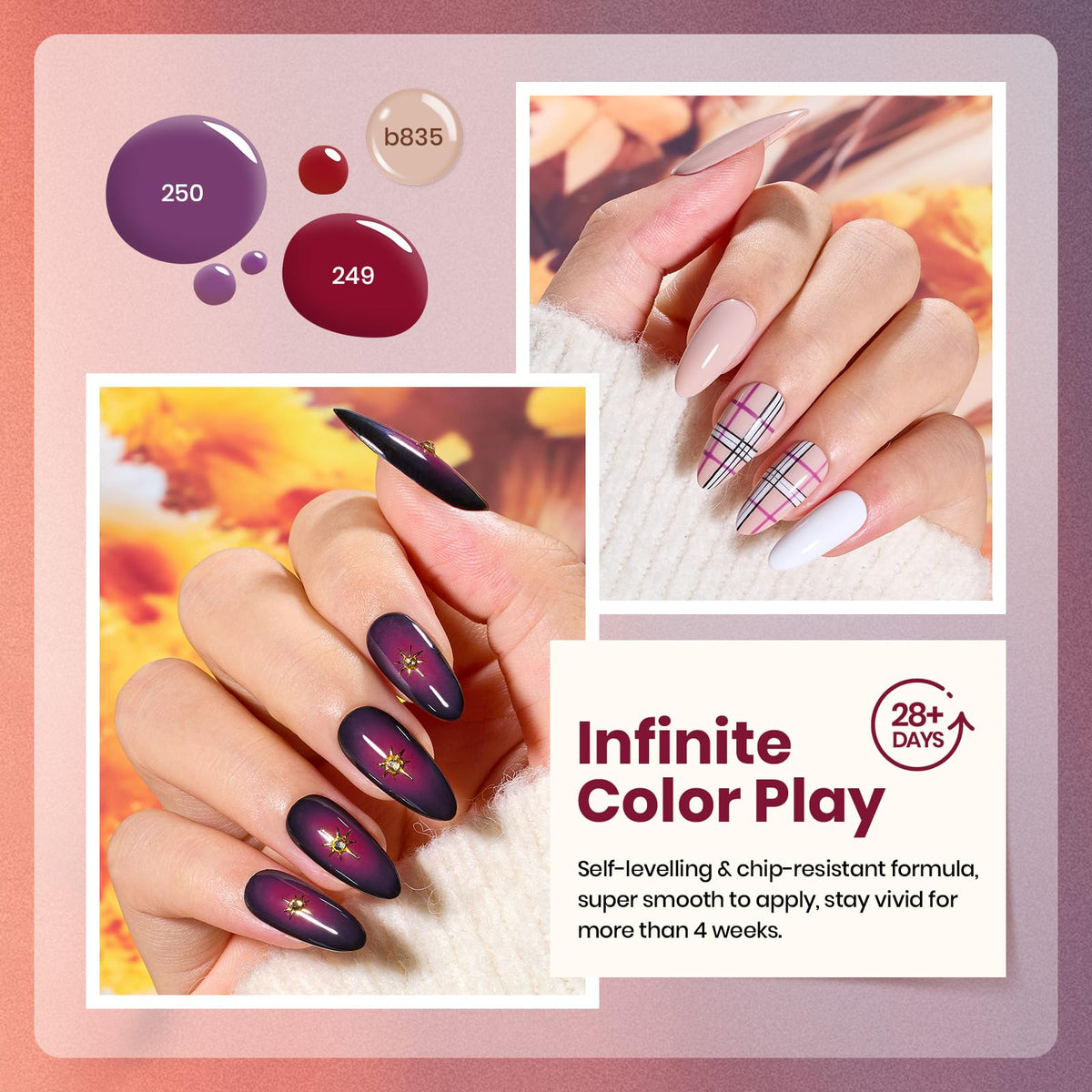 beetles Gel Polish Whispers of Love Jelly Gel Nail Polish Set, 6 Colors