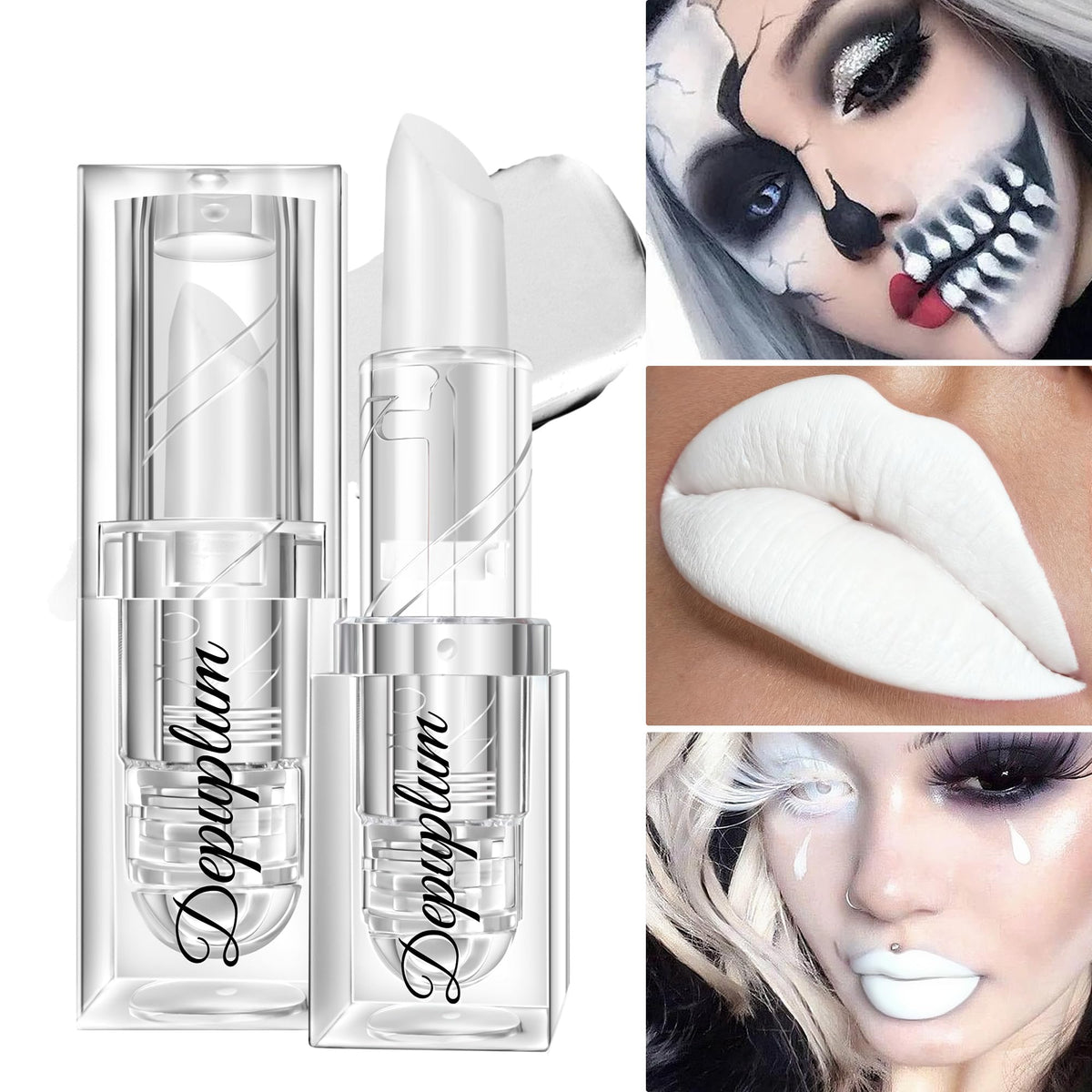 Depuplum Black Lipstick Glitter Red Lipstick Ombre Lips Dual Tone
