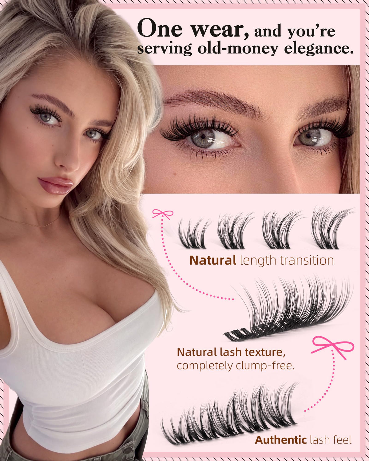 Goddvenus Lash Clusters Kit Wispy Eyelash Clusters Lashes Natural DIY Lash Extension Kit 10-16mm Cluster Eyelash Extensions Kit 300pcs C Curl Individual Lashes Cluster Eyelash (No Tweezers)
