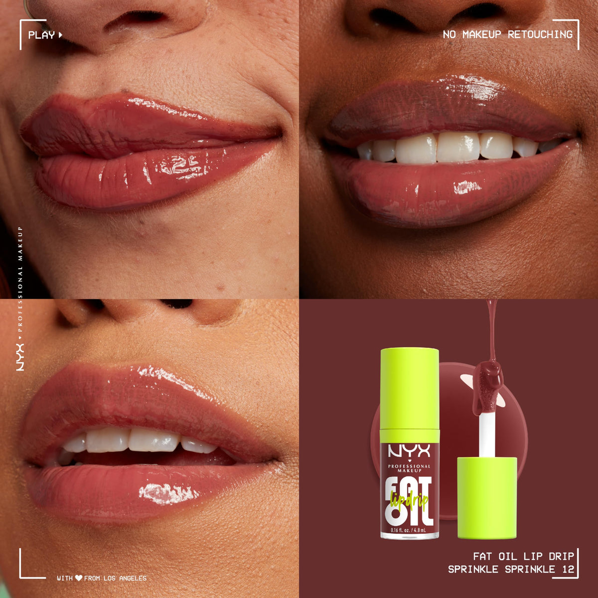NYX PROFESSIONAL MAKEUP Fat Oil Lip Drip, Moisturizing Lip Oil Gloss, Vegan Tinted Formula, Up to 12 HR Hydration - Missed Call (Sheer Pink)