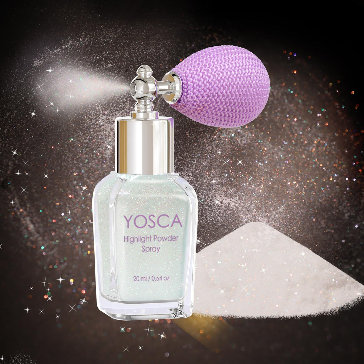 Yosca Body Glitter Spray, 30ML Holographic Body Shimmer Powder Hair Spray