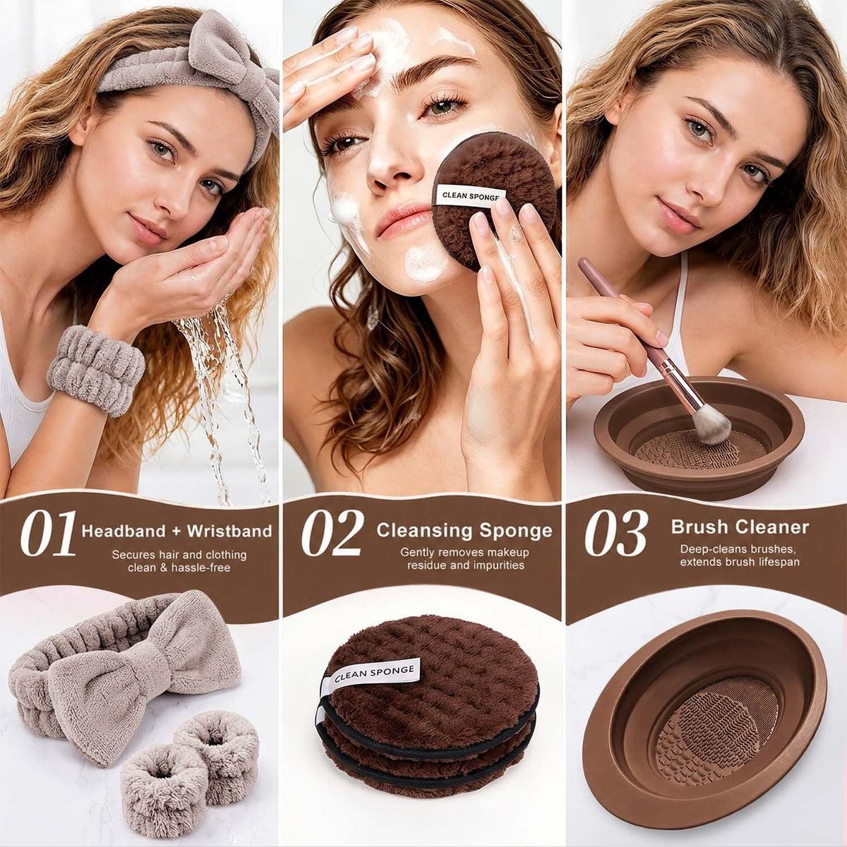 HGHDBT 55Pcs Brown Makeup Brushes Set Professional Makeup Kit Multi-functional Makeup Tool Set with Case Facial Makeup Accessories, Foundation Makeup Brush Kit Eye and Face Make up Brushes & Tools
