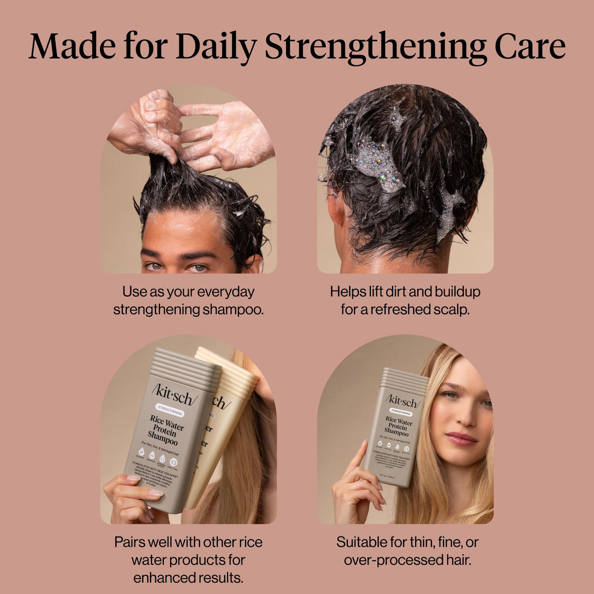 Kitsch Rosemary & Biotin Shampoo and Conditioner Set – Made in USA