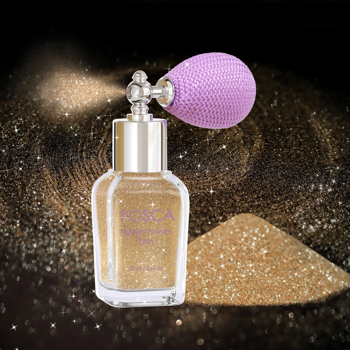 Yosca Body Glitter Spray, 30ML Holographic Body Shimmer Powder Hair Spray