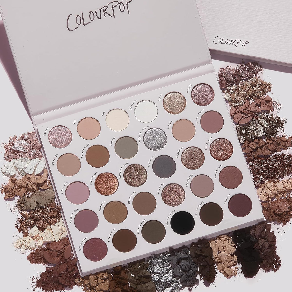 ColourPop Stone Cold Fox Eyeshadow Palette - 30 Pan Cool Tone Eye Makeup Palette with Matte & Metallic Finishes - High-Pigment Eye Makeup with a Long-Wearing Formula (1.16 oz)