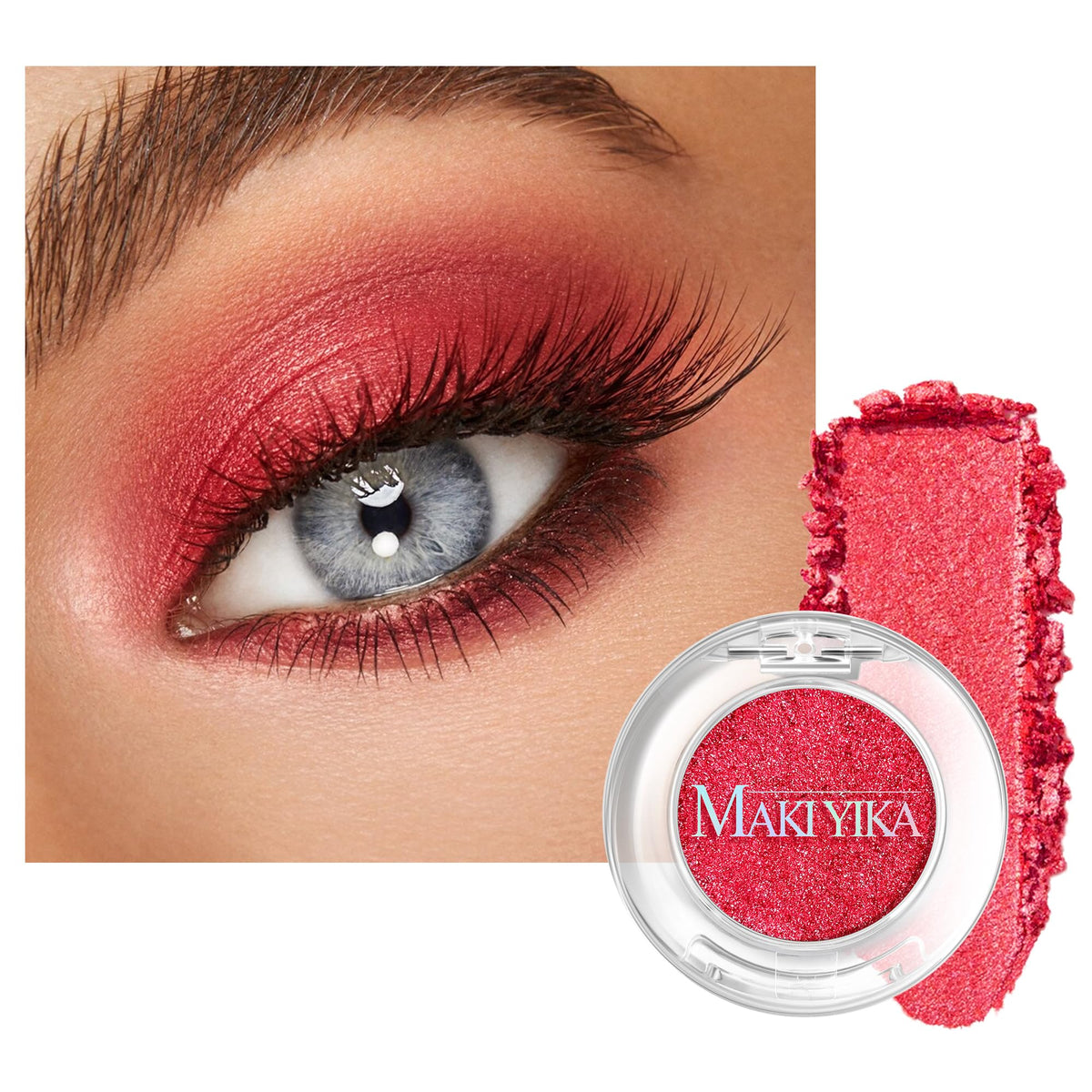 MAKI YIKA Black Red Eyeshadows Dark Red Black Grey Eye Shadows Palette