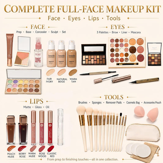Makeup Kit for Women Full Kit, All in One Full Face Makeup Set