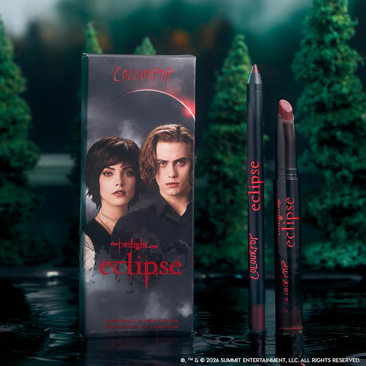 Colourpop x The Twilight Saga Eclipse Lip Kit - Warm Burgundy Brown Lip Combo with Lippie Stix Lipstick + Lippie Pencil - Long Lasting, Ultra-Pigmented Cream Finish - New Love (2 Count)