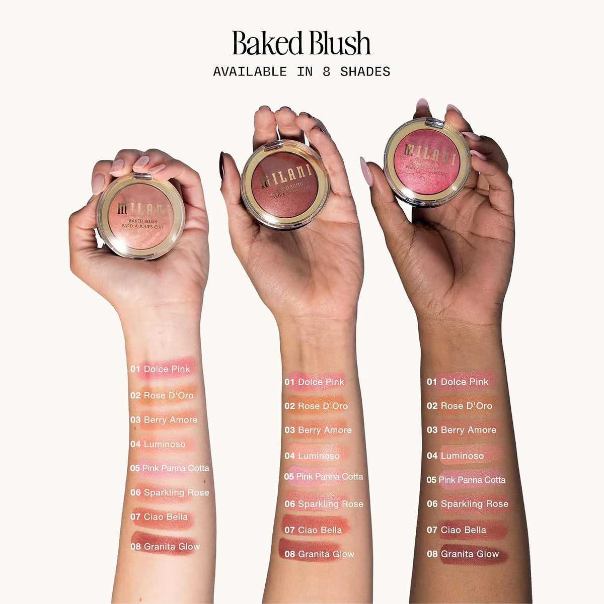 Milani Baked Blush, Makeup Powder Blush for Cheeks - Luminoso