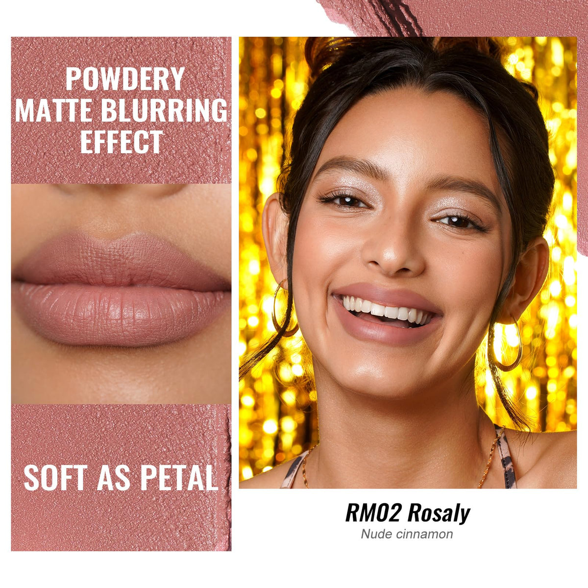 Oulac Red Matte Lipsticks for Women, Silky Velvet Matte Lipstick, Terracotta High Impact Lip Color, Soft Smooth Texture, Not Dry Lightweight Formula Infused with Vitamin E, RM06