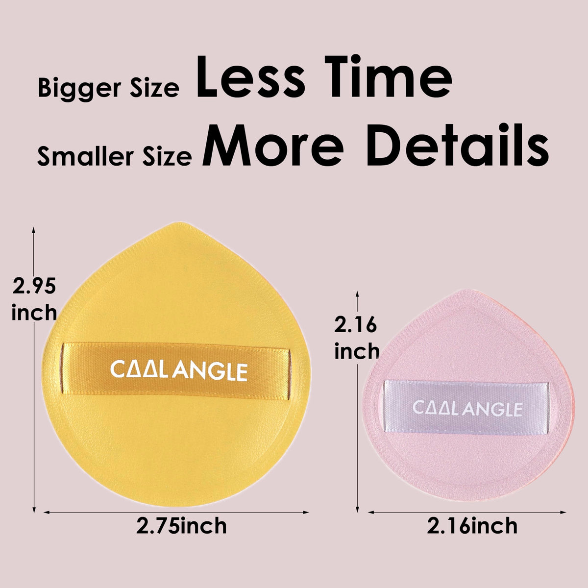 COOL-ANGLE Makeup Blender Sponges, Latex-Free, 5Pcs Medium Green