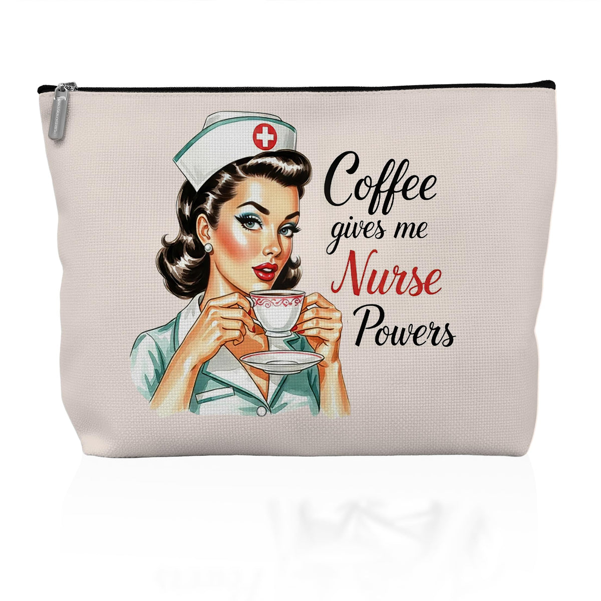 Retro Pinup Makeup Bag for Women, Vintage Pop Art Cosmetic Pouch, Sassy Funny Gifts for Girls, Bold Sarcastic Toiletry Bag, Unique Present