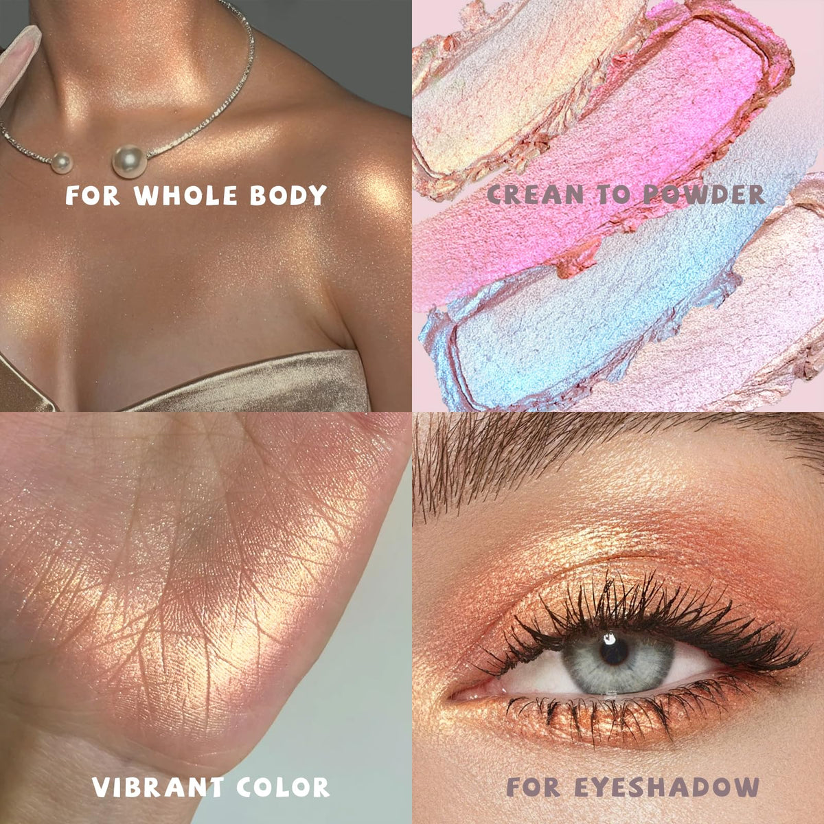 HOSAILY Holographic Duochrome Blue Glitter Eyeshadow, Color Shift Metallic Shimmer Eyeshadow Palette, Chameleon Sparkle Inner Corner Eye Highlighter, Iridescent Eye Shadow Palette Fairy Makeup#04