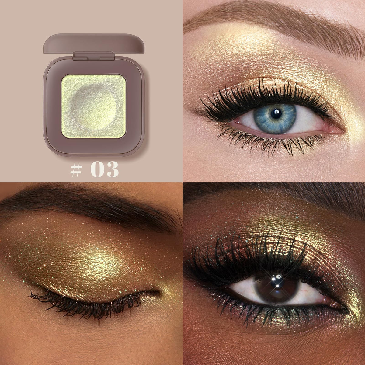 Noerrors Duochrome Plum Mauve Green Blue Glitter Eyeshadow Palette, Holographic Chameleon Rich Color Shimmer Metallic Eye Shadow, Color Shift Sparkle Iridescent Eye Brightener Fairy Makeup for Rave#02
