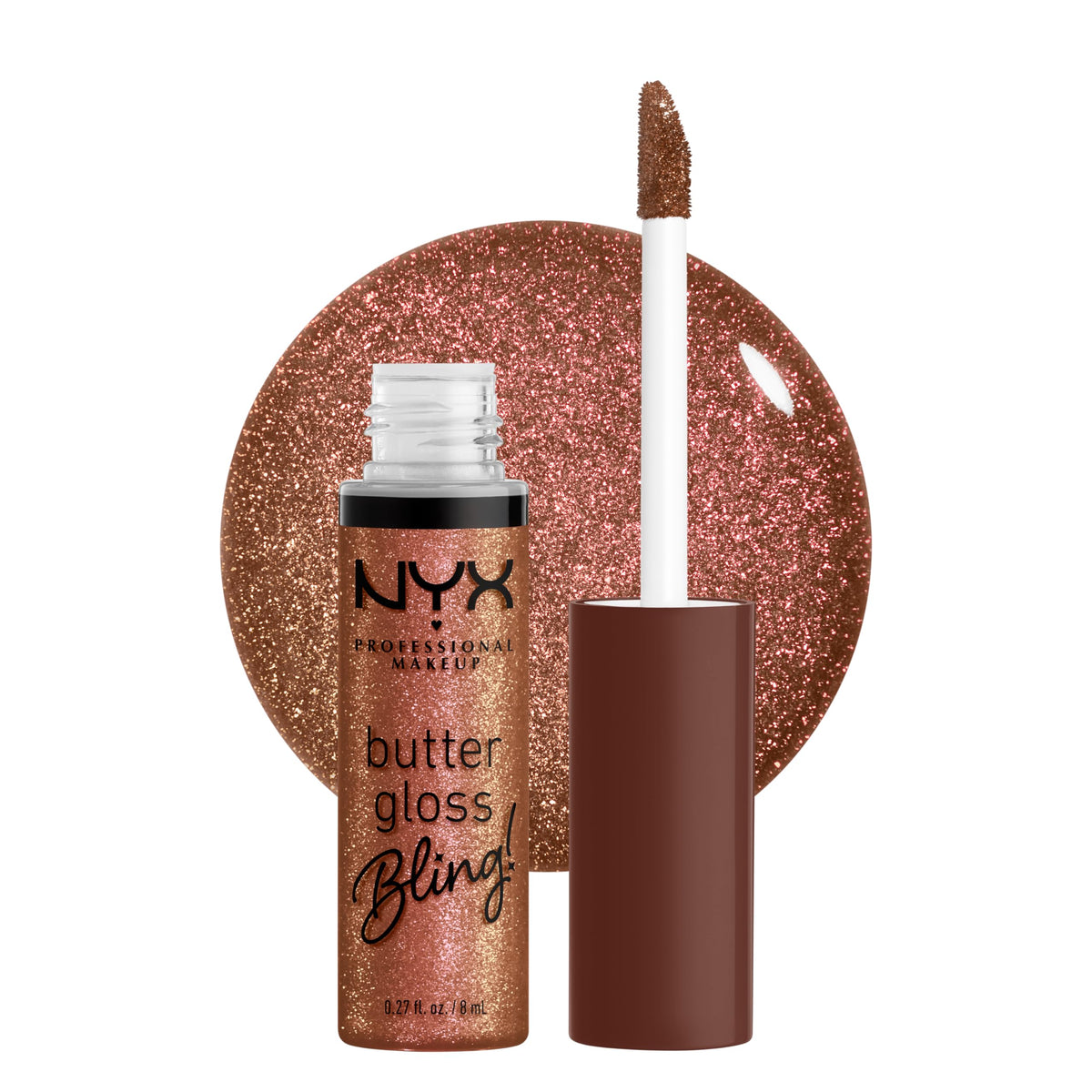 NYX PROFESSIONAL MAKEUP Butter Gloss, Non-Sticky Lip Gloss - Rocky Road (Wine)
