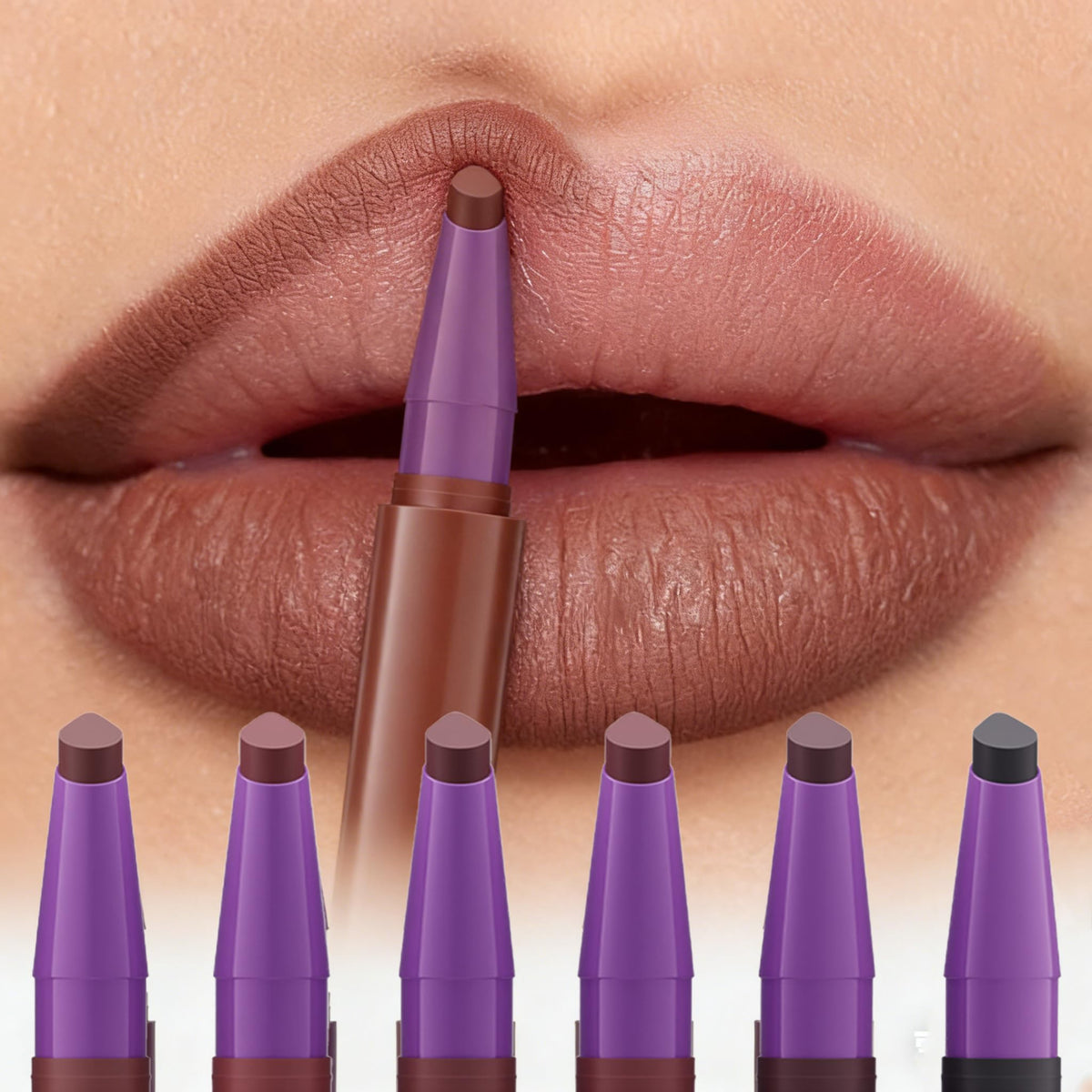 12Pcs Matte Liquid Lipstick and Lip Liner Set, Lip Makeup Combo (Set A)