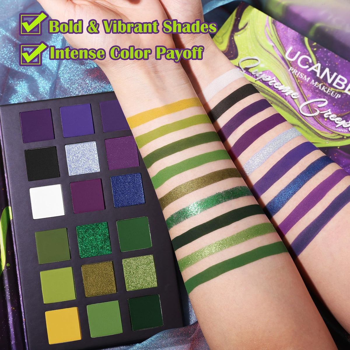 Matte Eyeshadow Palette Pro 18 Colors Pigmented Shimmer Glitter Eye Shadow Palette, Long Lasting Waterproof Dark Smokey Powder Cosmetics Pallet Halloween Valentine Gift Makeup Kit (01# Seductress)