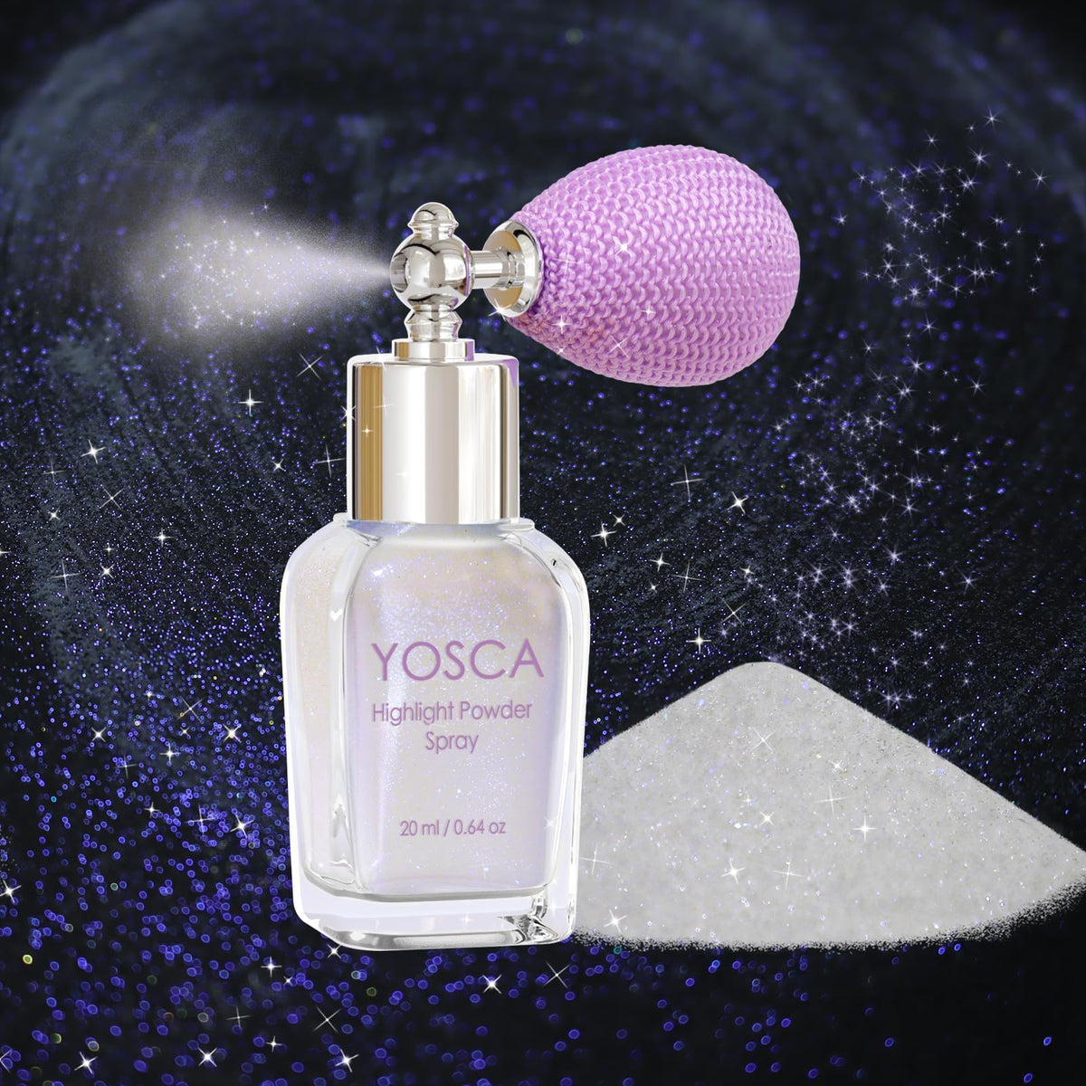 Yosca Body Glitter Spray, 30ML Holographic Body Shimmer Powder Hair Spray