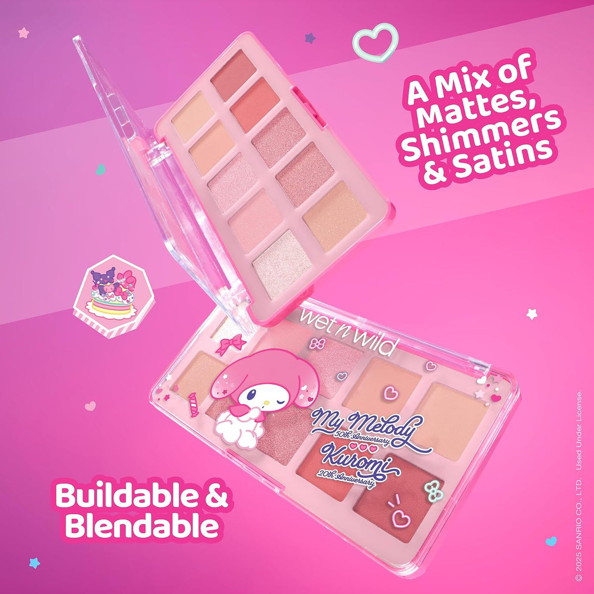 wet n wild My Melody and Kuromi Eye & Face Palette - Cozy Cuteness