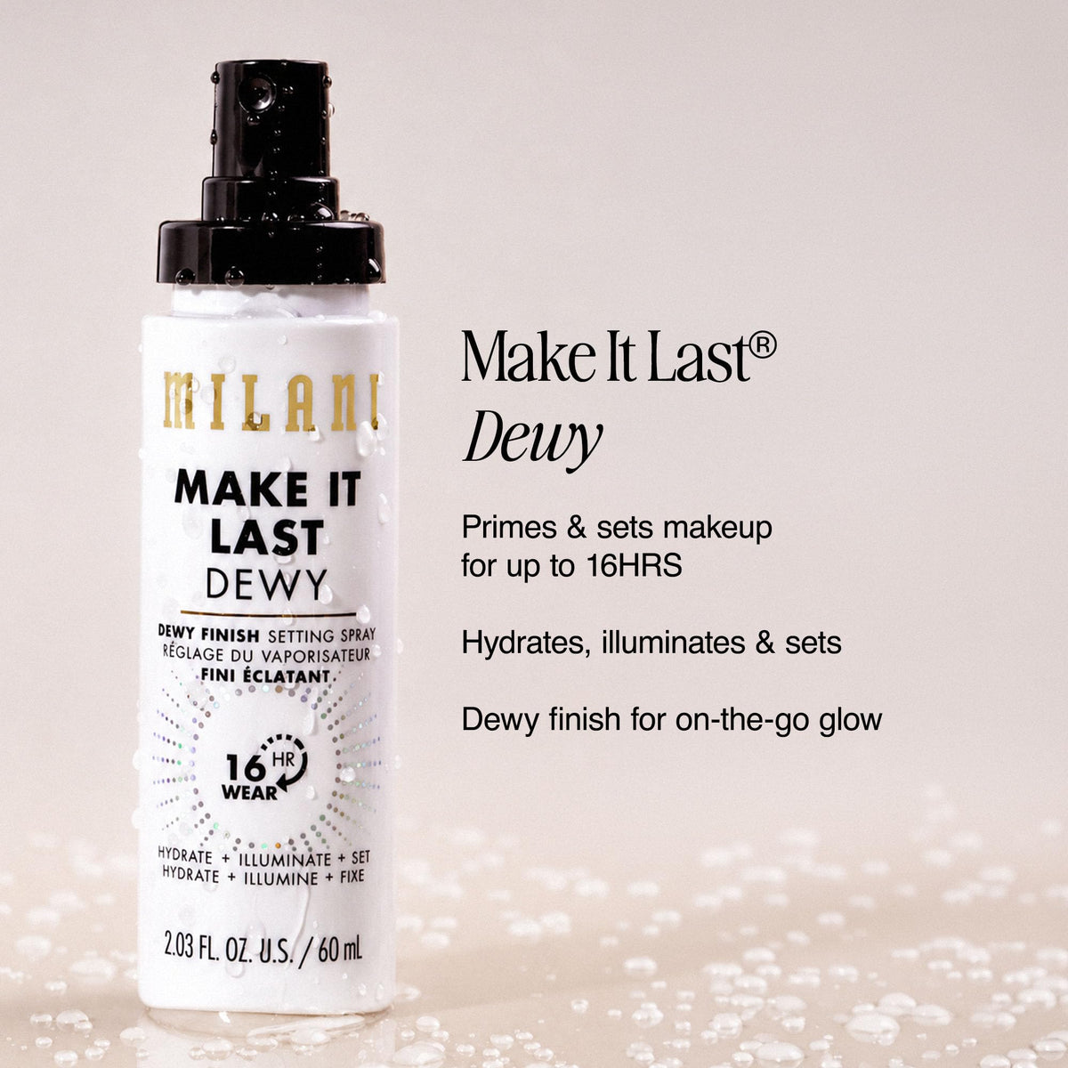 Milani Make It Last Microfine Mist Setting Spray for Makeup - 16 Hour Wear
