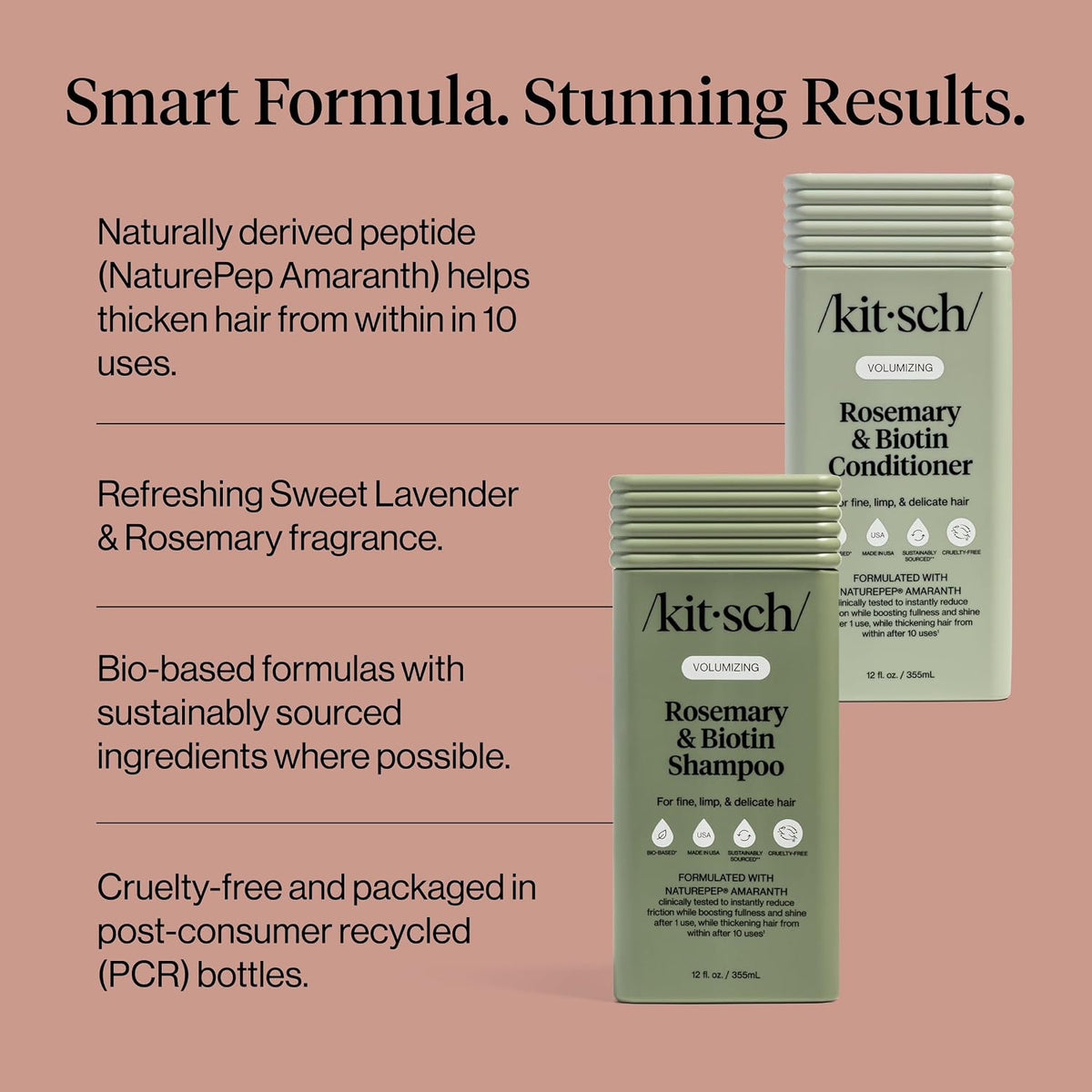 Kitsch Rosemary & Biotin Shampoo and Conditioner Set – Made in USA
