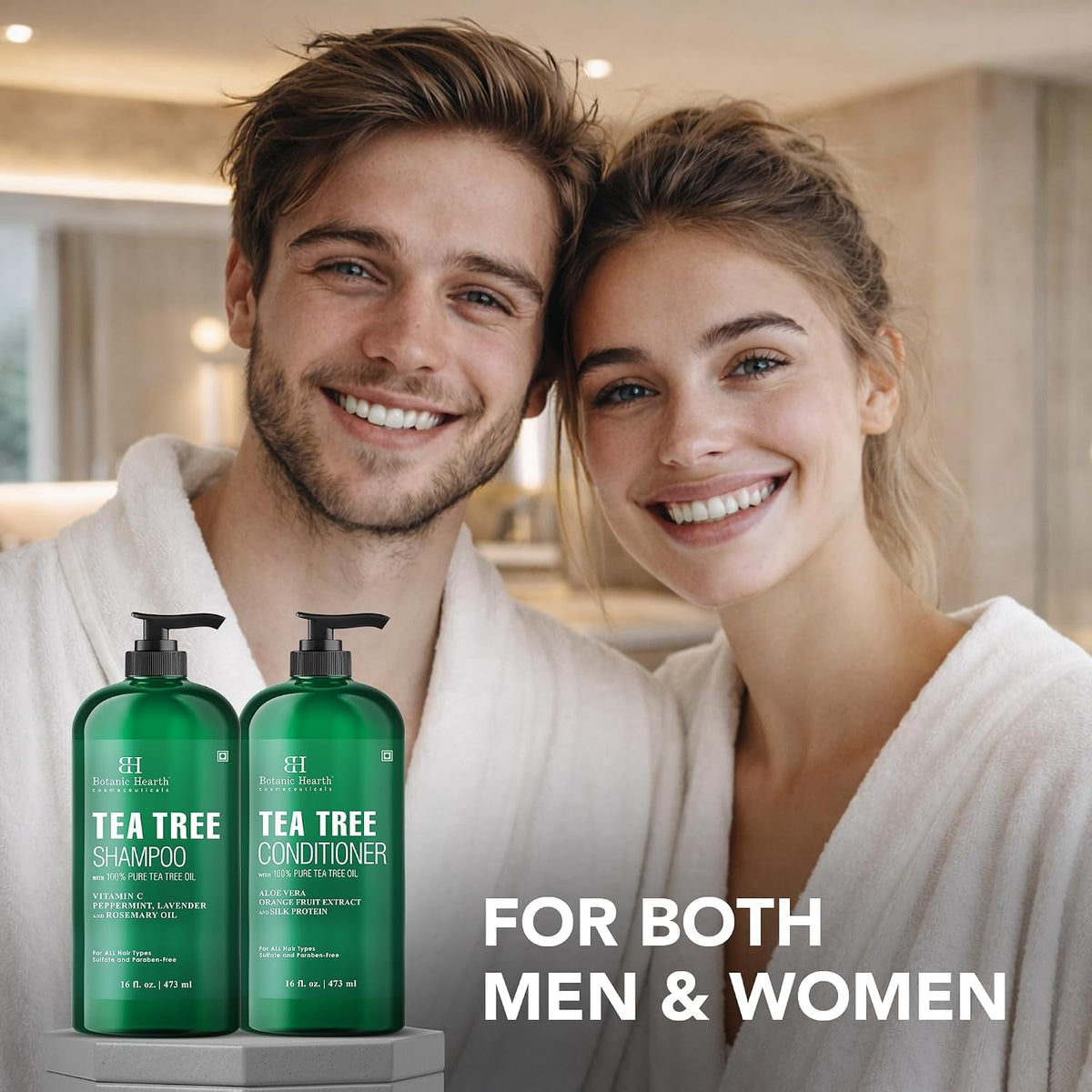 Botanic Hearth Tea Tree Shampoo And Conditioner Set - 16 Fl oz Each