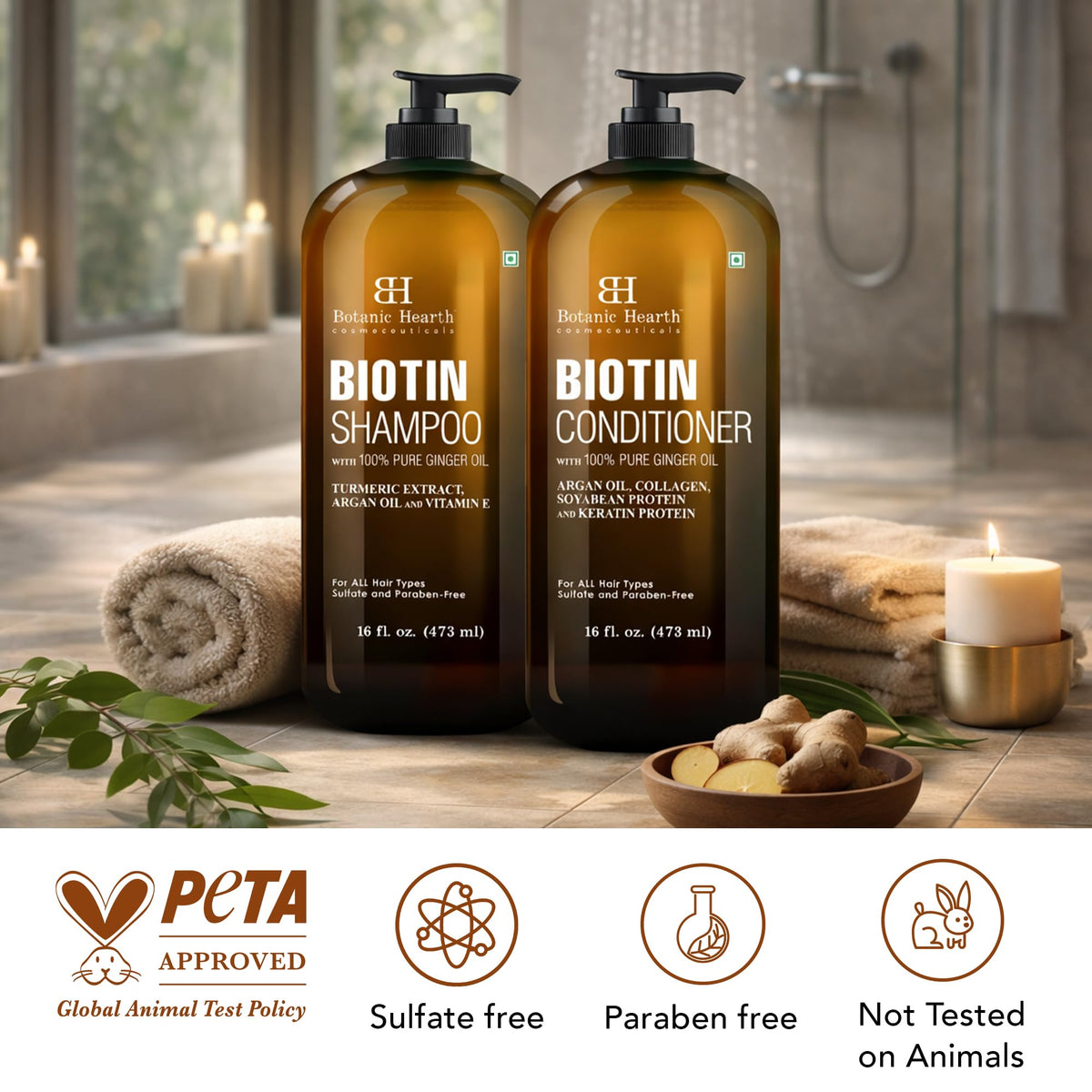 Botanic Hearth Tea Tree Shampoo And Conditioner Set - 16 Fl oz Each