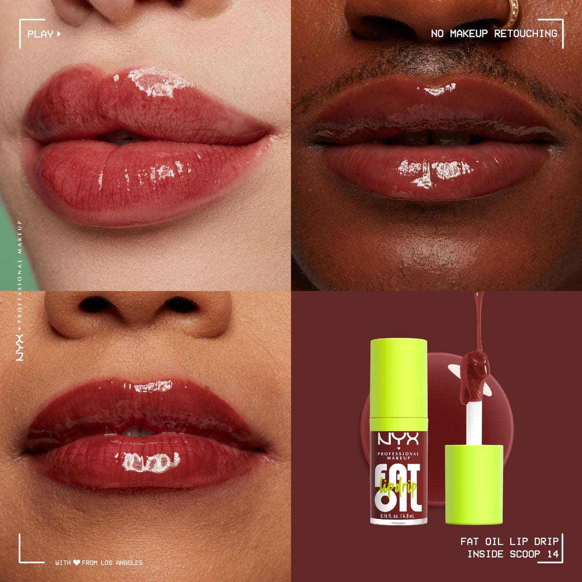 NYX PROFESSIONAL MAKEUP Fat Oil Lip Drip, Moisturizing Lip Oil Gloss, Vegan Tinted Formula, Up to 12 HR Hydration - Missed Call (Sheer Pink)