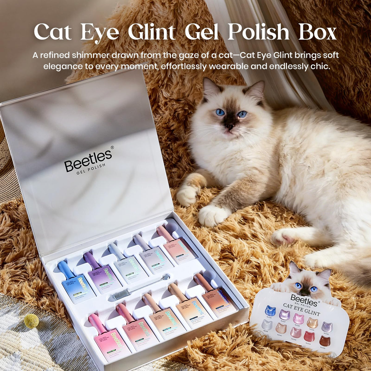 Beetles Fall Gel Nail Polish Set, 20 Colors Orange Yellow Brown