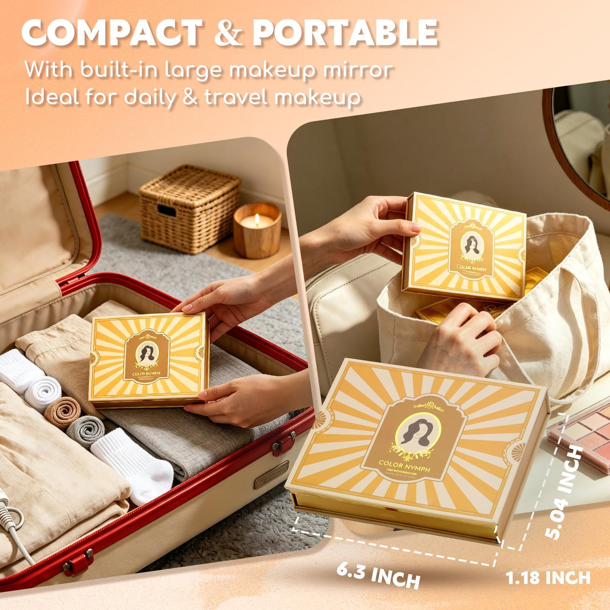 Color Nymph Makeup Kit for Teens Girls Beginners Travel Make up Set Green
