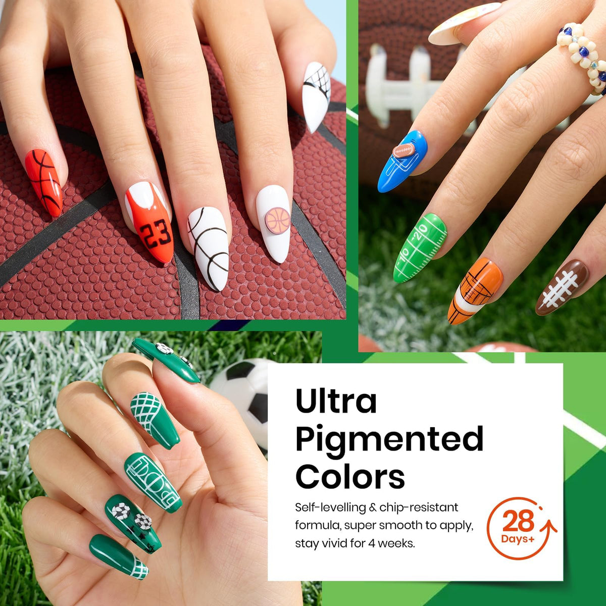 Beetles Fall Gel Nail Polish Set, 20 Colors Orange Yellow Brown