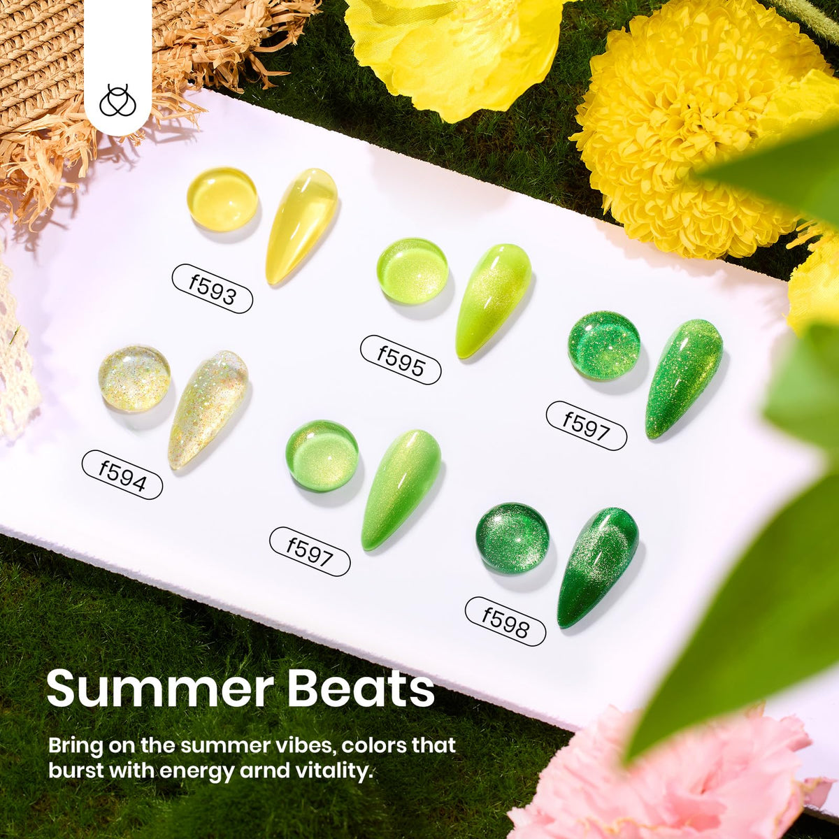 beetles Gel Polish Whispers of Love Jelly Gel Nail Polish Set, 6 Colors