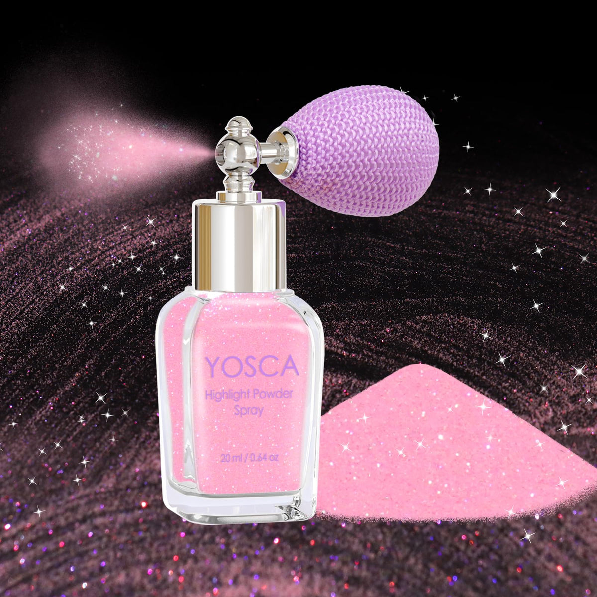 Yosca Body Glitter Spray, 30ML Holographic Body Shimmer Powder Hair Spray