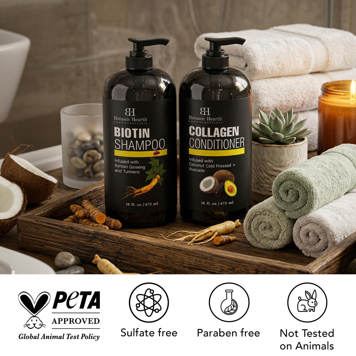 Botanic Hearth Tea Tree Shampoo And Conditioner Set - 16 Fl oz Each
