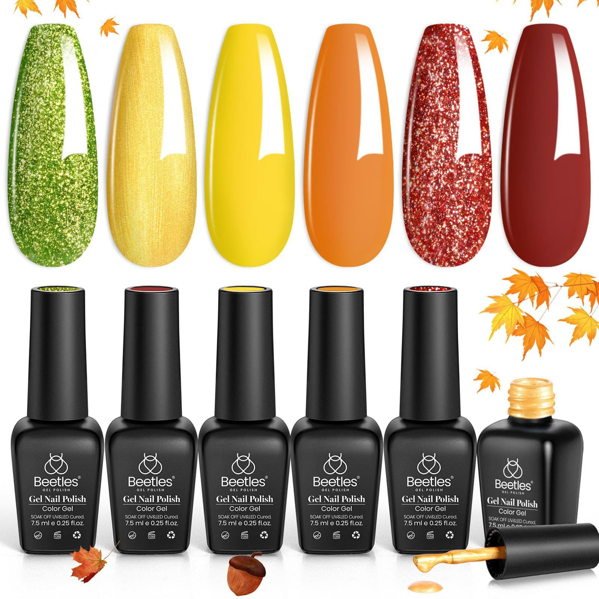 beetles Gel Polish Whispers of Love Jelly Gel Nail Polish Set, 6 Colors