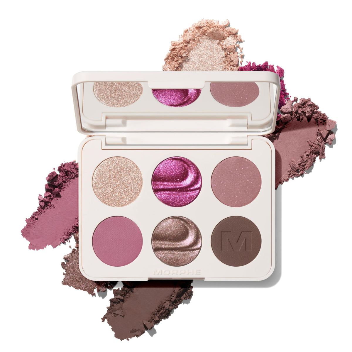 Morphe ChromaPlus 6-Pan Eyeshadow Palette - High Pigment Eye Makeup with Shimmer, Matte & Metallic Eye Shadow - Neutral Eyeshadow Makeup Collection for All-Day Wear - Outer Spice (0.26 oz)