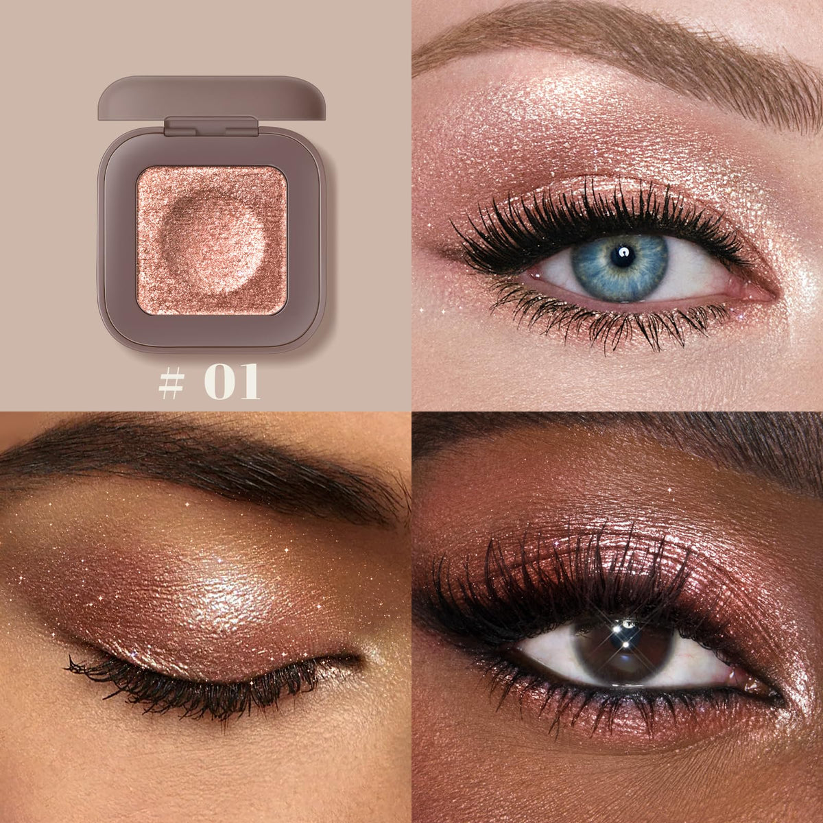 Noerrors Duochrome Plum Mauve Green Blue Glitter Eyeshadow Palette, Holographic Chameleon Rich Color Shimmer Metallic Eye Shadow, Color Shift Sparkle Iridescent Eye Brightener Fairy Makeup for Rave#02