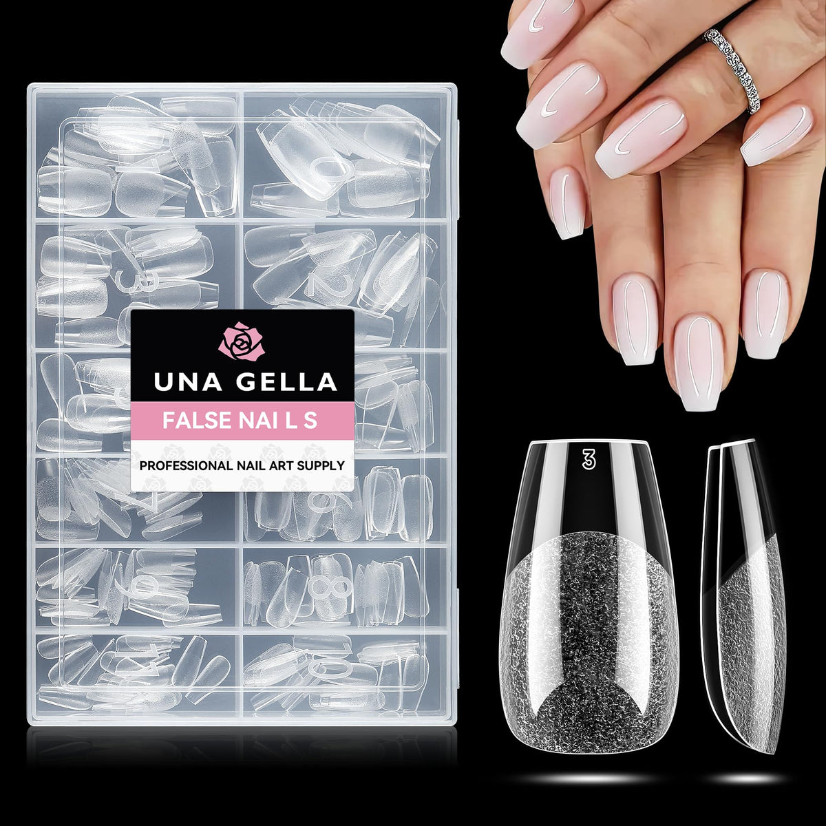 UNA GELLA Solid Nail Glue Super Strong for Press On Nails & Nail Tips 15g
